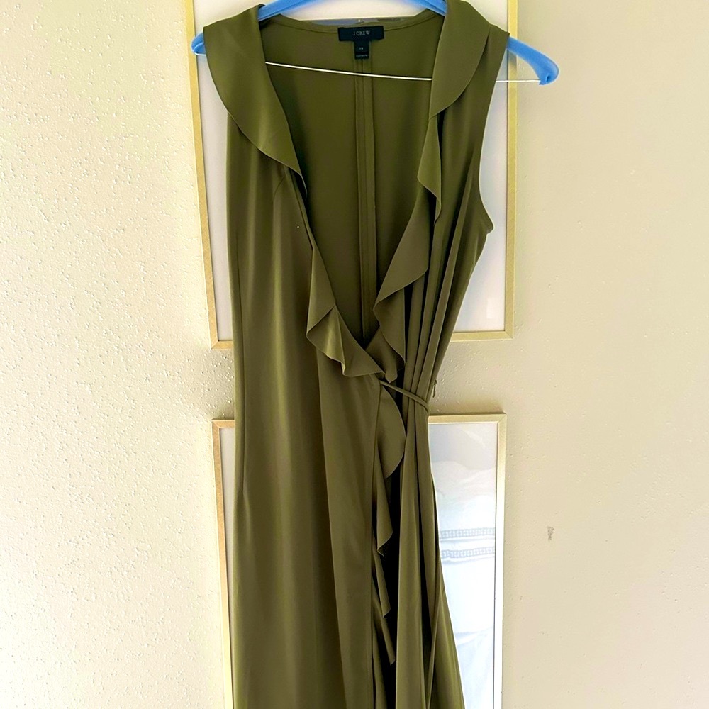 J. Crew Olive Wrap Dress